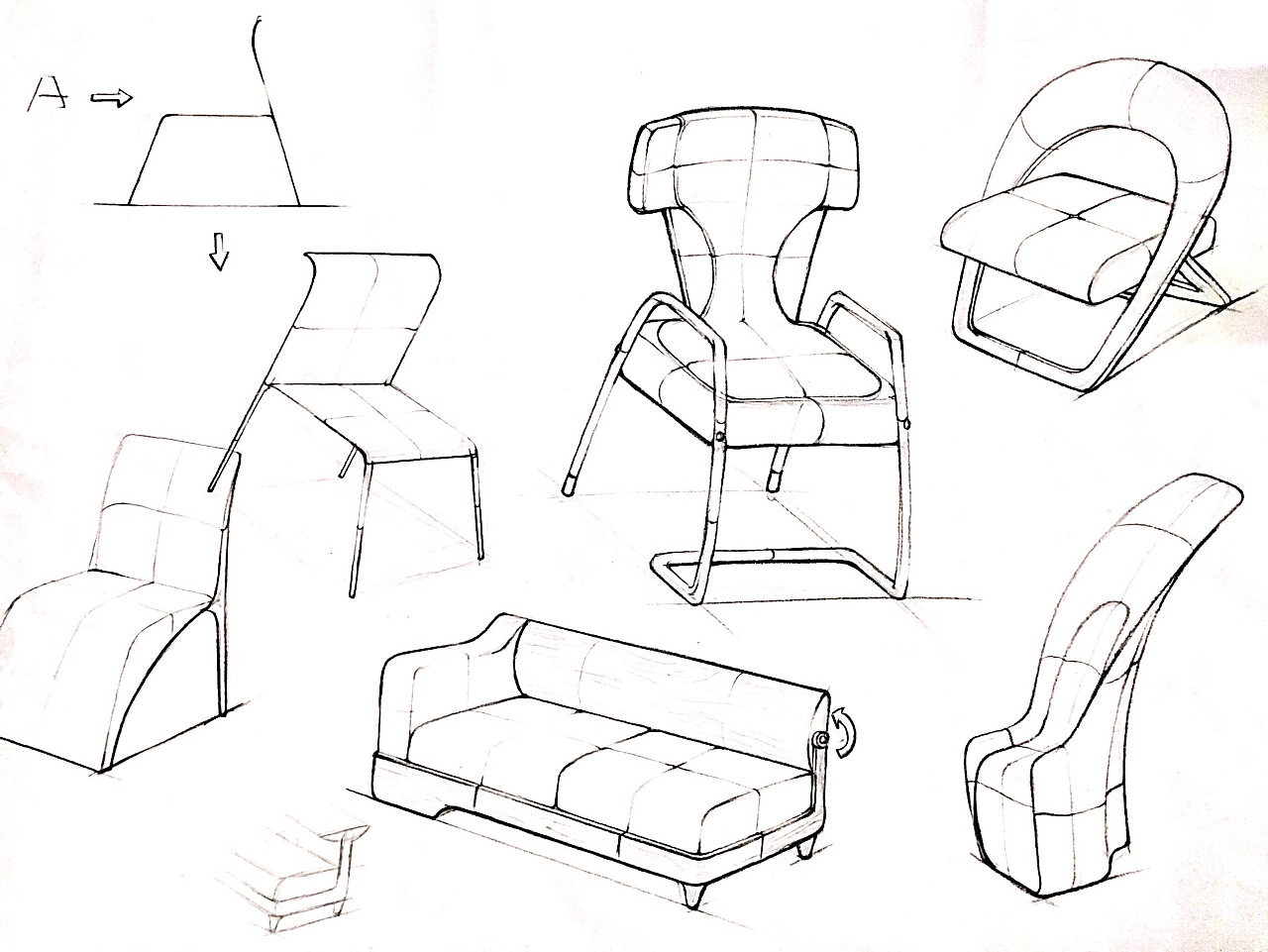 椅子设计稿|工业/产品|生活用品|JaelTan_原创作品-站酷ZCOOL